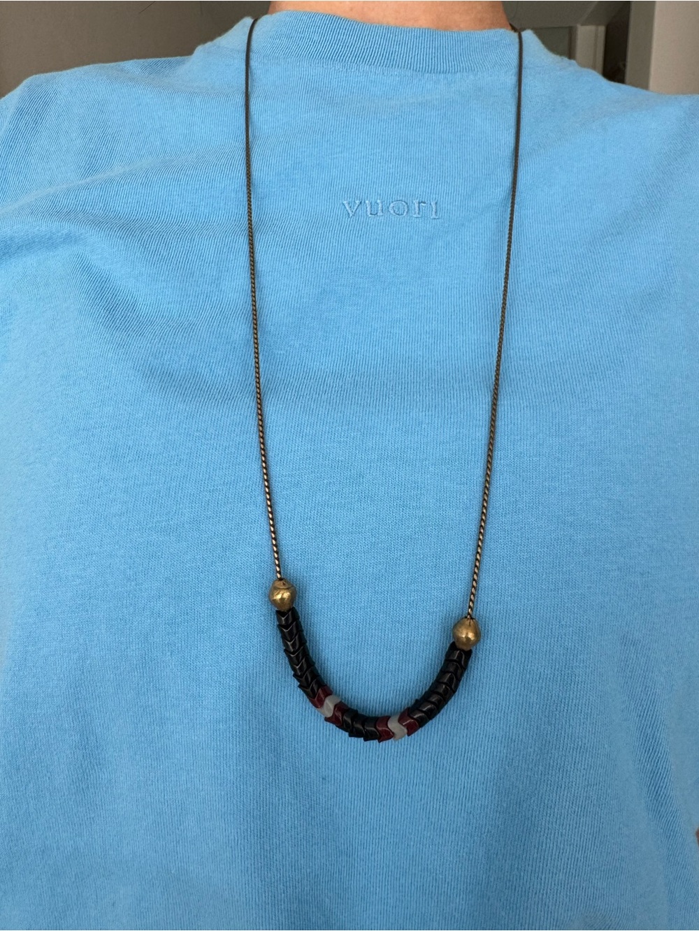 Black and Gold Beaded Women's Necklace